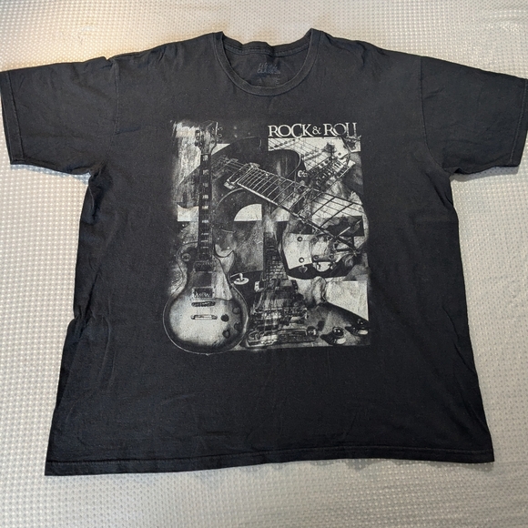 Rock & Roll Black Graphic Tee - Picture 1 of 5
